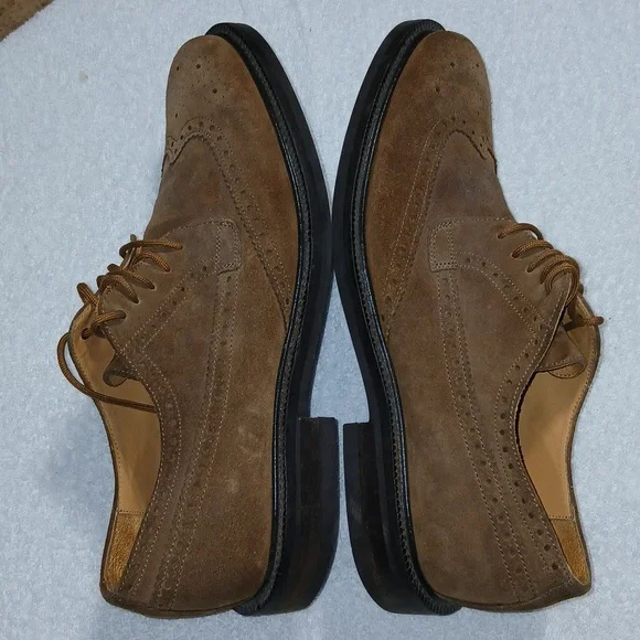 J.Crew Wing Tip - Suede Tan Oxfords Size 11